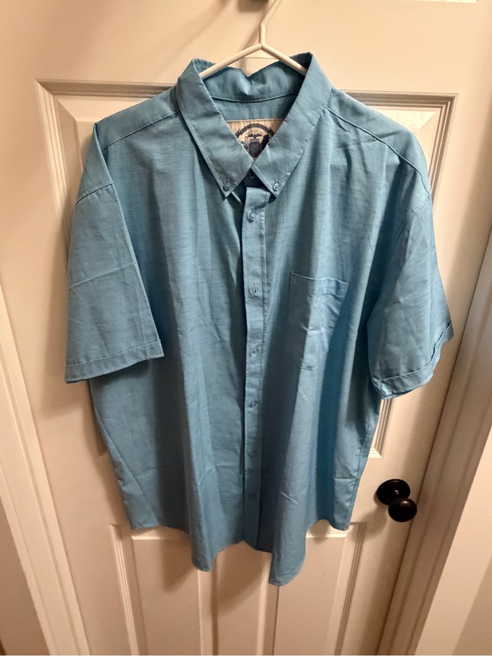 RSVLTS Sky Blue Short-Sleeve Button-Down Shirt